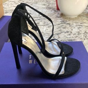 Stuart Weitzman black strap heels